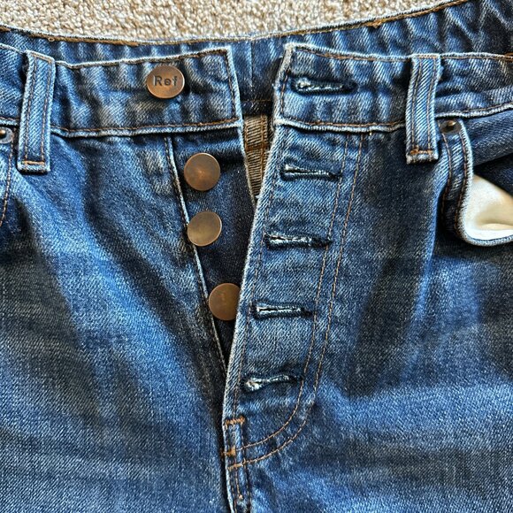 Reformation Winona Mid Rise Button Fly Jeans - Picture 5 of 5